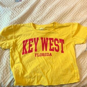 Cropped Yellow Key West top